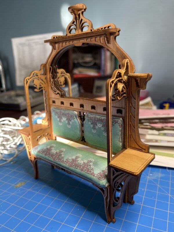 Green Mirrored Settee