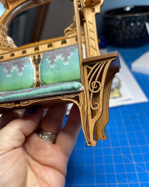 Green Mirrored Settee