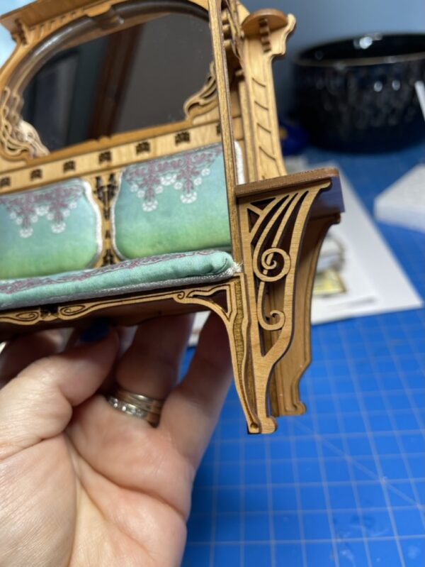 Green Mirrored Settee