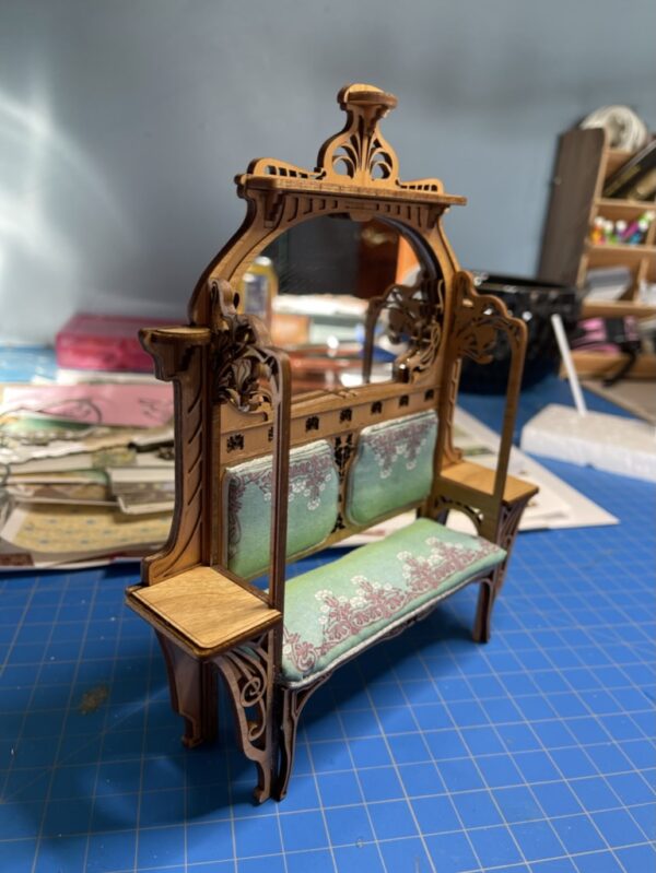 Green Mirrored Settee